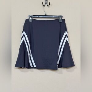 Nike Women’s Dark Gray & White Side Stripes Stretch Comfort Pull On Golf Skort S